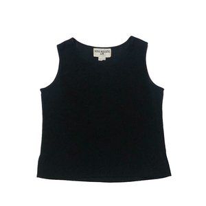 Nina Massini Womens Size 8 Black Polyester Scoop Neck Sleeveless Top